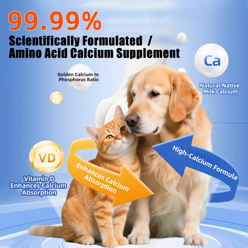 Pet Milk Calcium Tablets for Cats & Dogs | Joint Care & Bone Strengthening, Goat Milk Powder, Mineral Calcium Supplement for All Ages