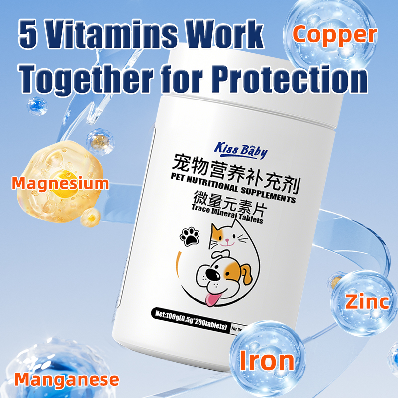Pet Supplements: Multi-Trace Element Tablets for Dogs & Cats, Anti-Pica Chewable, Calcium Tablets for Dogs, Nutritional Support