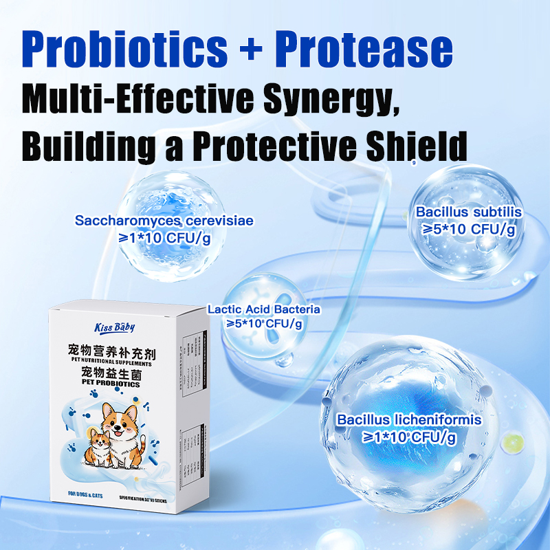 Probiotic for Pets, Specially Designed for Cats and Dogs, Supports Gastrointestinal Health. For Puppies and Kittens with Soft Stools, Diarrhea, Vomiting and Bloating. 30g/Box
